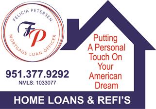 Felicia Petersen - Loan Officer powered by Patriot Pacific Financial Corp. Felicia Petersen - Loan Officer powered by Patriot Pacific Financial Corp.