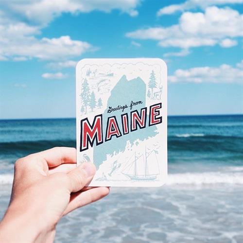 Greetings from Maine Postcard 