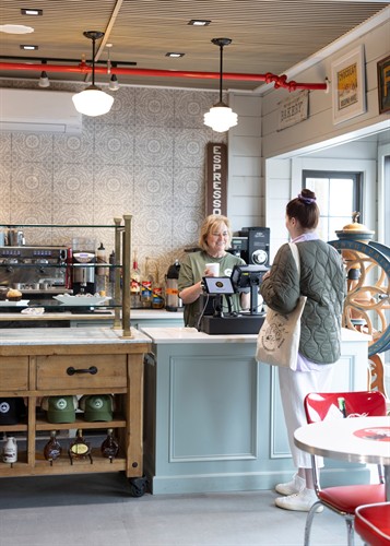 Coffee and baked goods, full barista station!