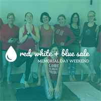 red, white + blue sale