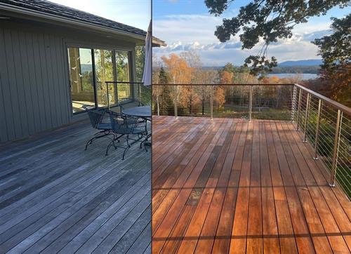 Before and After of Ipe deck