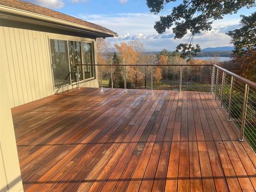 Restored and refinished Ipe deck