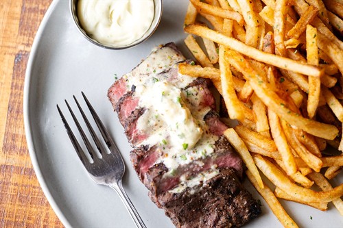 Steakd and fries