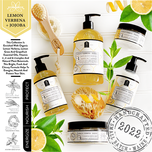 Handmade, Plant-Based, Lemon Verbena + Jojoba Product Line