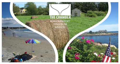 Playng off our Kennebunk-Kennebunkport-Arundel Chamber of Commerce logo, I created this pictoral logo featuring images from our 3 Towns 1 Community to be used as a header on our Facebook page.