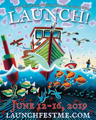 It was my pleasure working with artist Wade Zahares in this custom original to promote LAUNCH Maritime Festival in 2019!
