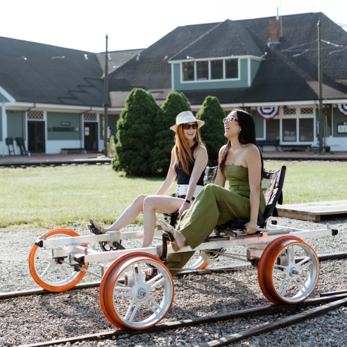 A railbike ride is a great option for long summer days!