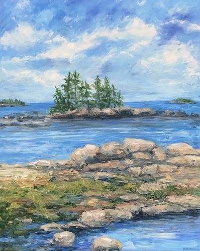 Maine Island, oil on canvas, 30" x 24"