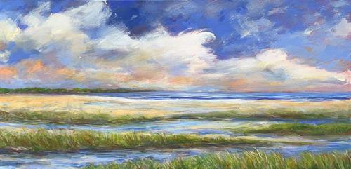 Marsh At Turbat's Creek, acrylic on canvas, 22" x 48" 