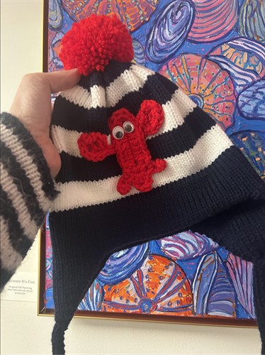 Lobster Lids for kids of all sizes at Lucy & Moosey's Gifts.