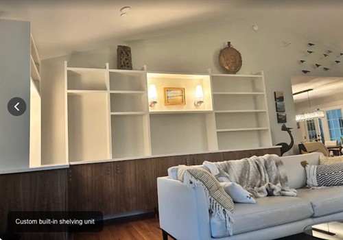 Custom built-in shelving and cabinetry