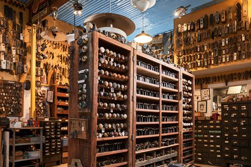 Enormous and meticulously organized antique hardware collection.