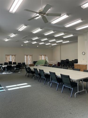 Friendship Hall at Goodwins Mills UMC holds up to 207 people and is available to rent