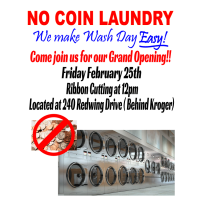 No Coin Laundry Ribbon Cutting