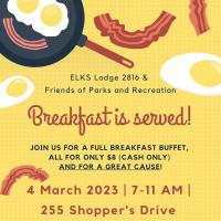 Breakfast is served! Elks Lodge 2816 & Friends of Parks and Recreation