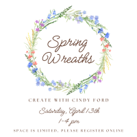 Spring Wreaths at the Clark County Public Library