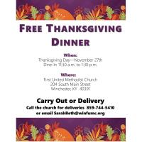 Free Thanksgiving Dinner at First UMC