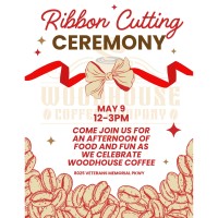 Woodhouse Coffee Ribbon Cutting
