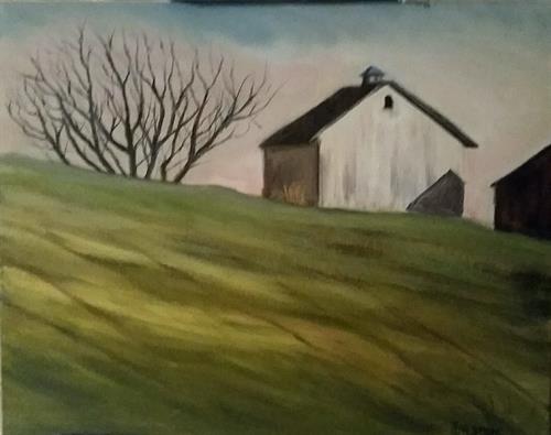 Recently completed oil painting "Barn on Hill"--for sale Recently completed oil painting "Barn on Hill"--for sale