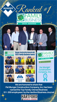 Pat Munger Construction Company, Inc. Named #1 Family-Owned Business by Hartford Business Journal