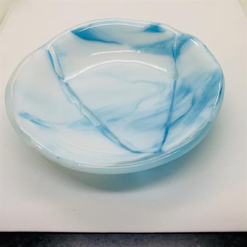 Aqua swirls bowl