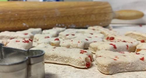 Handmaking the Doggie Treats Handmaking the Doggie Treats