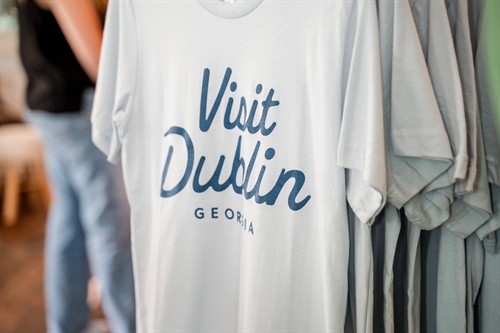 Dublin tee shirts available for purchase in the visitors center gift shop.