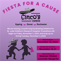 Cinco's Cantina Launches Month-Long Fundraiser to Support St. Jude