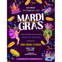 Krewe of Blue Mardi Gras Parade: Sponsored by Bok Homa Casino