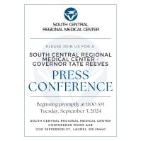 South Central Regional Medical Center Press Conference: Governor Tate Reeves 11 AM