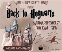 Harry Potter: Back to Hogwarts: 10 AM - 12 PM