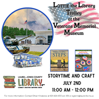 Lottie the Library Trolley at the Veterans Memorial Museum