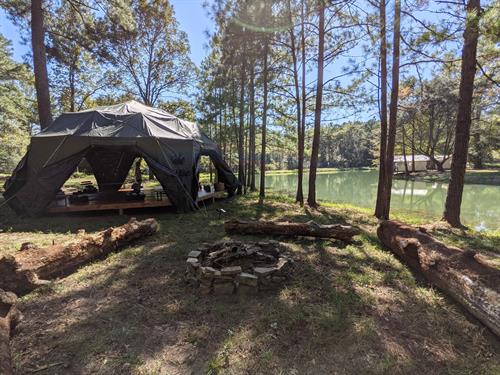 Yoga Dome and Fire Pit