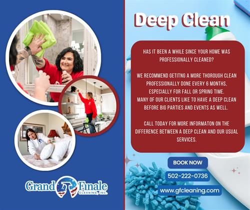 Time for a fresh start! Get 50% OFF your Deep Cleaning and let us make your home sparkle from top to bottom. Limited time—book today! ?? gfcleaning.com | ?? 502-222-0736 #DeepClean #OldhamCounty #SparklingClean #HomeCleaning #LimitedTimeOffer Time for a fresh start! Get 50% OFF your Deep Cleaning and let us make your home sparkle from top to bottom. Limited time—book today! ?? gfcleaning.com | ?? 502-222-0736 #DeepClean #OldhamCounty #SparklingClean #HomeCleaning #LimitedTimeOffer