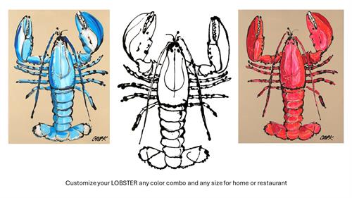 Customize your LOBSTER any color combo and any size for home or restaurant