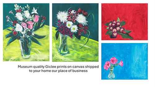 Museum quality Giclee prints on canvas shipped to your home or place of business