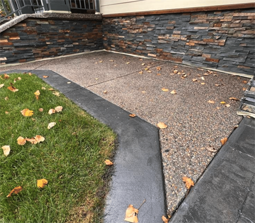 Exposed Aggregate and Stained Concrete sealing and staining