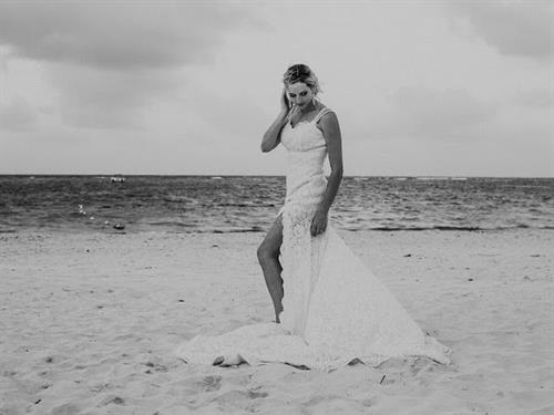 beach  wedding dress