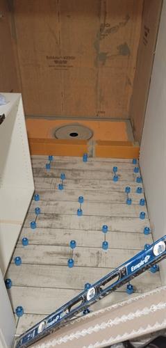 Coopersfield Basement Deveopment Bathroom Tile Progress