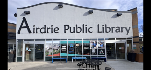 Old Location Airdrie Public Library Window Graphics
