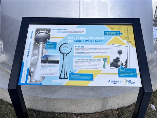 Airdrie Water Tower Sign