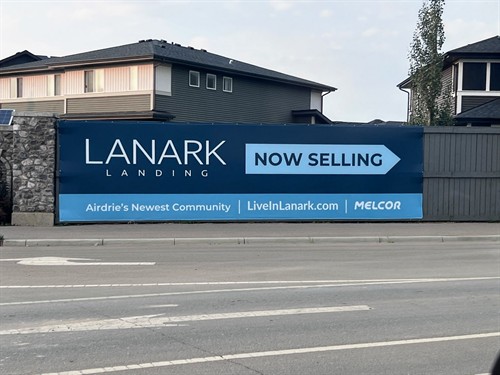 Extra Large Fence Banner for Melcor Developments