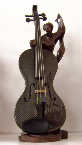 Carbon graphite violin and stand