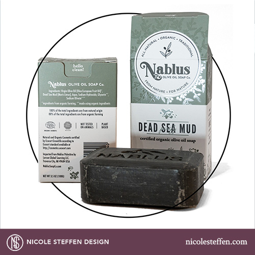 Packaging Design and brand development for Nablus Soap Company. See more at https://nicolesteffen.com/portfolio/