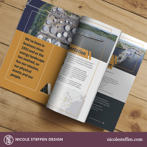 Brochure Design for Fortune 500 company. See more at https://nicolesteffen.com/portfolio/