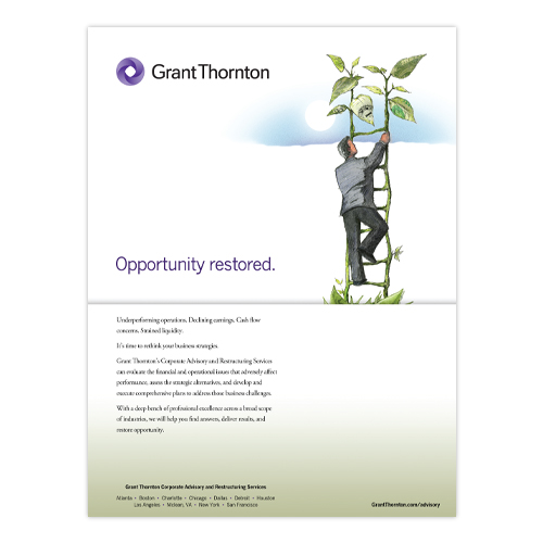 Advertising for top 5 accounting firm, Grant Thornton