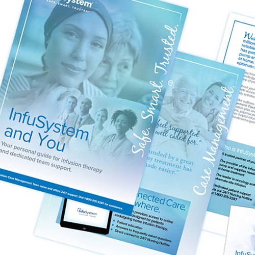 Case canagement folder for infusion therapy patients