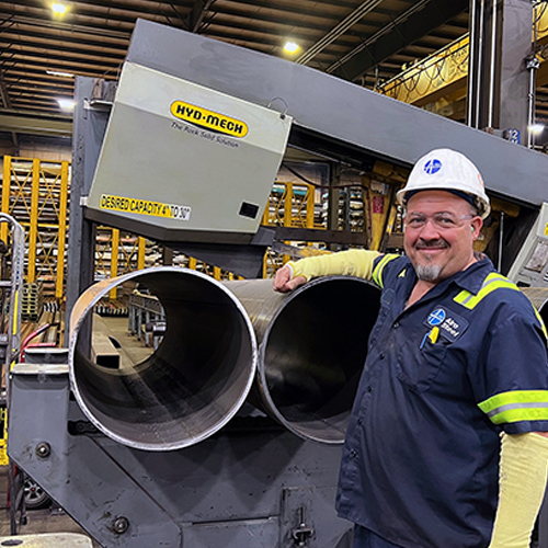 We handle large size pipe, tube, and beam