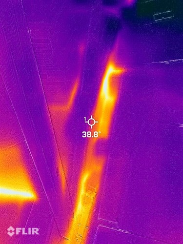 Air and heat loss found with thermal camera