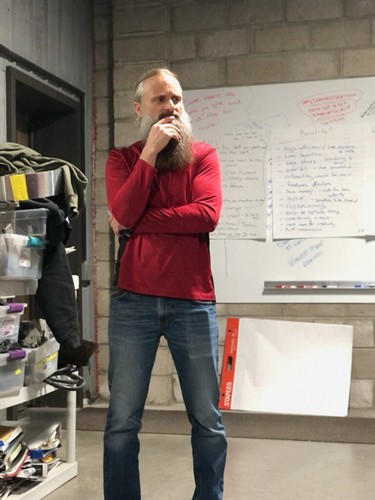 Deep in think with a client